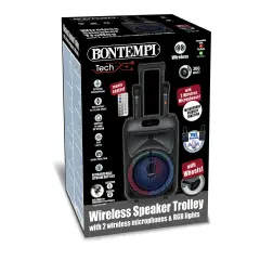 Cassa Trolley Wireless con 2 Microfoni e Luci RGB Integrate - Sistemi audio