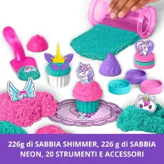Set Kinetic Sand Cucina Unicorno con Accessori e 454g di Sabbia - creatività