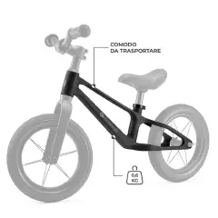 Kinderkraft Bicicletta Senza Pedali ETER Nera - Tricicli e primi passi