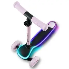 Monopattino Bambini RAKET Rosa con Luci LED e Chiusura Rapida - monopattini
