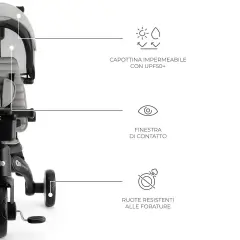 Triciclo Pieghevole Kinderkraft JAZZ 2 Rocket Grey - Tricicli e primi passi