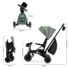 Triciclo Pieghevole Kinderkraft JAZZ 2 Green - Tricicli e primi passi