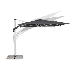 Ombrellone Braccio 3x4 Aries in Alluminio Grigio Scuro - ombrelloni