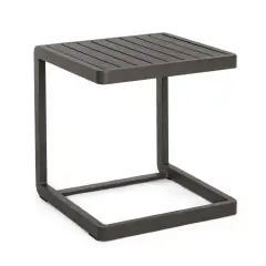 Bizzotto KONNOR Outdoor Coffee Table 40x40x45H in Aluminum Anthracite - sets and lounges