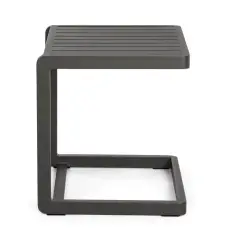 Bizzotto KONNOR Outdoor Coffee Table 40x40x45H in Aluminum Anthracite - sets and lounges