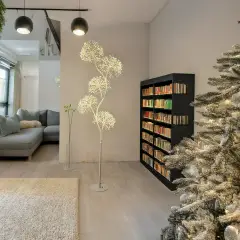 Albero 5 Sfere H170cm Bianco con 1800 MicroLED Flash - alberi led di design