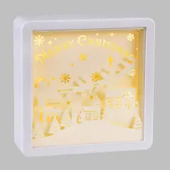Decorazione Papercut Silhouette LED 16x16 cm con Timer - addobbi casa