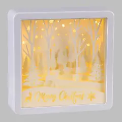 Decorazione Papercut Silhouette LED 16x16 cm con Timer - addobbi casa