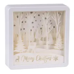 Decorazione Papercut Silhouette LED 16x16 cm con Timer - addobbi casa