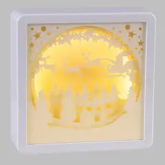 Decorazione Papercut Silhouette LED 16x16 cm con Timer - addobbi casa