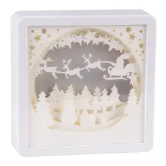 Decorazione Papercut Silhouette LED 16x16 cm con Timer - addobbi casa