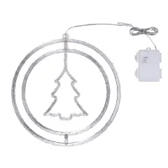 Decorazione Natalizia ø32cm con MicroLED e Timer - addobbi casa