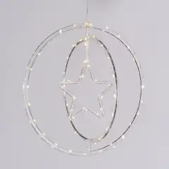 Decorazione Natalizia ø32cm con MicroLED e Timer - addobbi casa