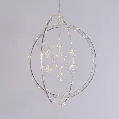 Decorazione Natalizia ø32cm con MicroLED e Timer - addobbi casa