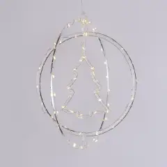 Decorazione Natalizia ø32cm con MicroLED e Timer - addobbi casa