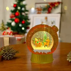 Sfera Glitter LED H20cm Rossa con Musica e Luce Acqua - scene e villaggi