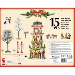 Lemax The Village Square Clock Tower Set Natalizio - scene e villaggi