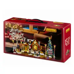 Lemax Santa's Snack Shack Set con Elfi e Renne Volanti - scene e villaggi