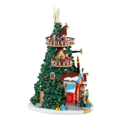 Tannenbaum Tower Christmas Shops Lemax – Edificio Luminoso - scene e villaggi