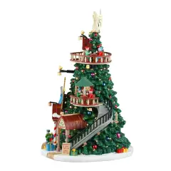 Tannenbaum Tower Christmas Shops Lemax – Edificio Luminoso - scene e villaggi