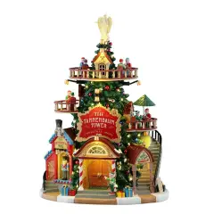 Tannenbaum Tower Christmas Shops Lemax – Edificio Luminoso - scene e villaggi