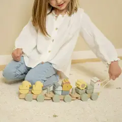 Little Dutch Trenino Costruzioni Galletto In Legno Little Farm - Primi giochi