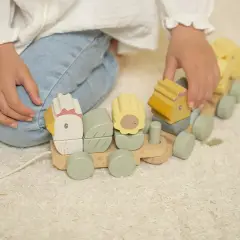 Little Dutch Trenino Costruzioni Galletto In Legno Little Farm - Primi giochi