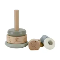 Little Dutch Anelli Da Impilare In Legno Tema Fattoria Little Farm - Primi giochi
