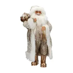 Decorazione Babbo Natale Dorato 47 cm con Regali - addobbi casa