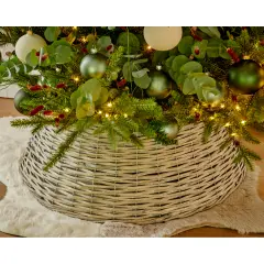 Copribase Albero in Salice Grigio Ø57x28 cm Everlands - basi albero