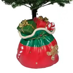 Base Albero di Natale Sacco Regali 42x38x47cm Magnesio Decorato - basi albero