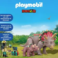 Triceratopo E Cucciolo Playmobil Dinos - playmobil