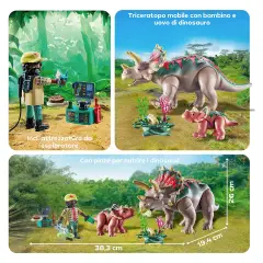 Triceratopo E Cucciolo Playmobil Dinos - playmobil