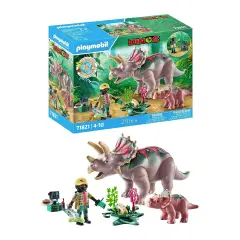 Triceratopo E Cucciolo Playmobil Dinos - playmobil