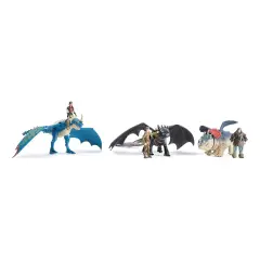 Toothless & Hiccup Dragon and Viking Set - action figures and accessories