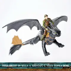 Toothless & Hiccup Dragon and Viking Set - action figures and accessories