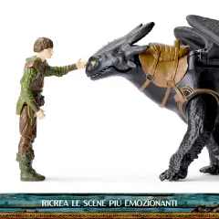 Toothless & Hiccup Dragon and Viking Set - action figures and accessories