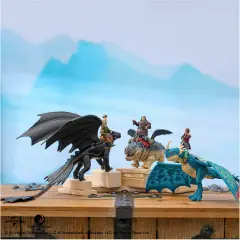 Toothless & Hiccup Dragon and Viking Set - action figures and accessories