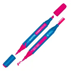 Pennarello Doppia Punta Giotto Turbo Pro, Astuccio 5 Colori Pastello - Pennarelli