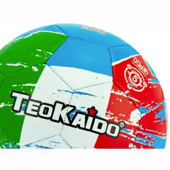 Pallone da Calcio Teokaido in PVC - Azzurro Con Bandiera Italia - Palle e palloni