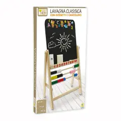 Fatto Di Legno - Lavagna in Legno con Pallottoliere e Gessi - Lavagnette e carrelli