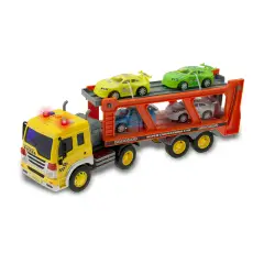 Play City - Tir Trasporti Pesanti 1:16 Con Frizione Luci E Suoni  Con 4 Veicoli - modellini