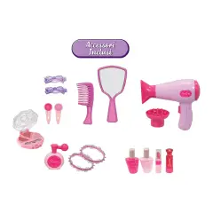 Specchiera Magica Bambina con Sgabello e Luci LED - bellezza e accessori