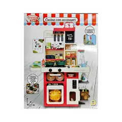 Cucina Grande Chef Con Accessori Funzioni Reali Altezza 80cm Luci, Suoni e Vapore 63 Pz - Cucine e gioco simbolico