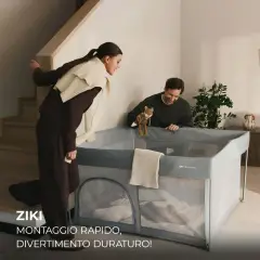 Box Bambino ZIKI Pieghevole da Viaggio con Borsa e Rete 126,5x126,5 69,5H - lettini da viaggio