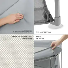 Box Bambino ZIKI Pieghevole da Viaggio con Borsa e Rete 126,5x126,5 69,5H - lettini da viaggio