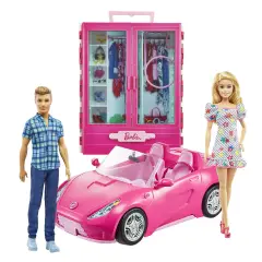 Barbie Cabrio + Ken + Armadio Portatile – Set 3 in 1 Deluxe - collezionabili bambina