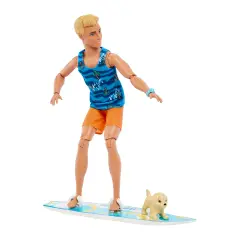 Barbie Ken Con Tavola Surf e Cucciolo HPT50 - collezionabili bambina