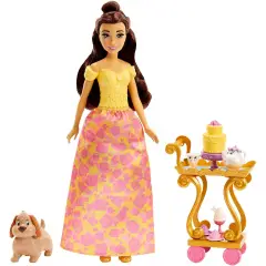 Disney Princess Set da Tè di Belle con Bambola e Carrello - collezionabili bambina