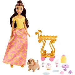 Disney Princess Set da Tè di Belle con Bambola e Carrello - collezionabili bambina